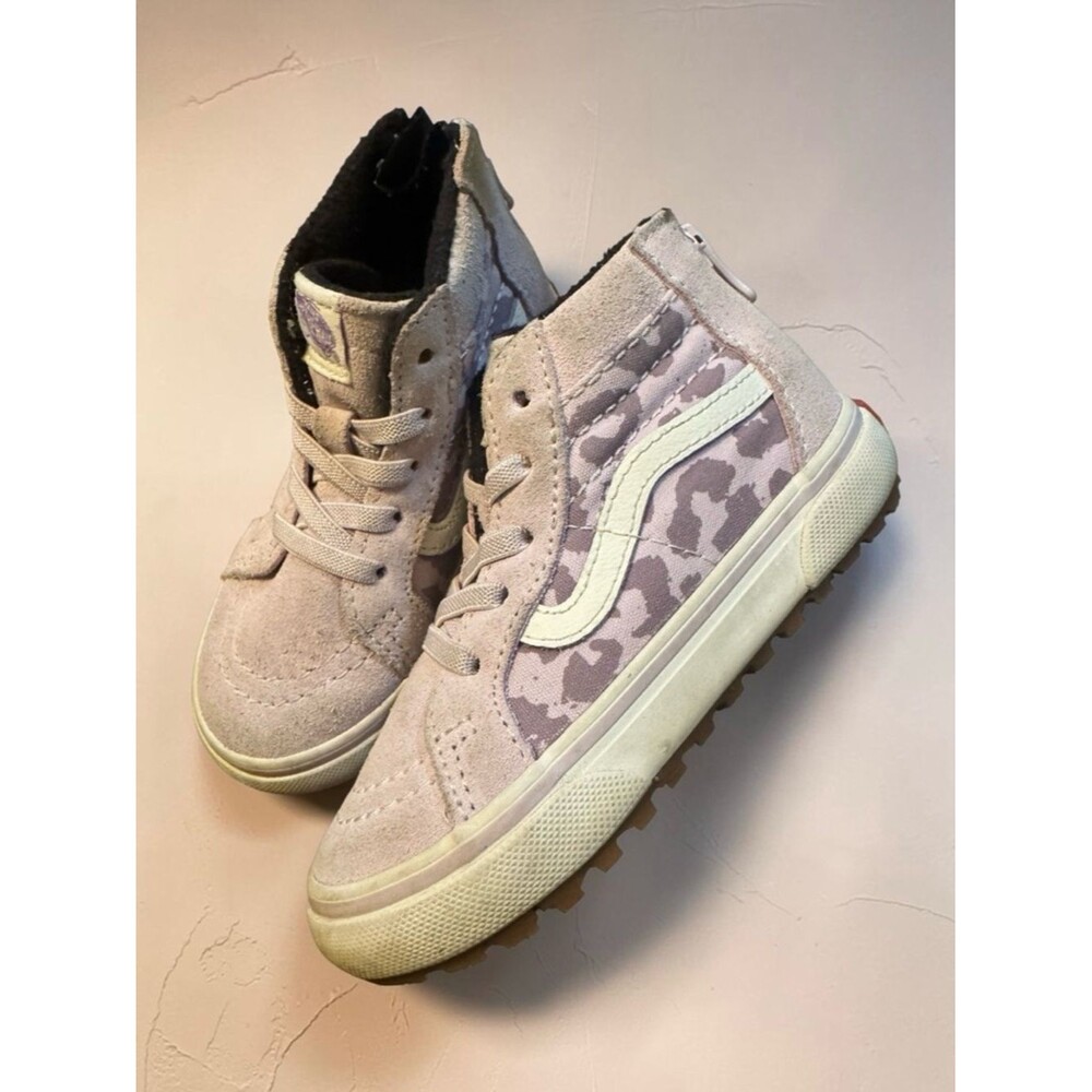 Vans Toddler Sk8-Hi Zip Up Back MTE-1 Orchid Ice Leopard - Size 8 Toddler - Picture 10 of 11